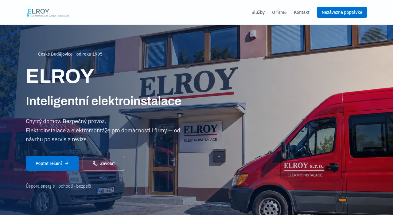 Náhled webu ELROY